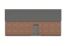 Projekt garażu dwustanowiskowego LZG-115, parterowy, niepodpiwniczony - elewacja ogrodowa