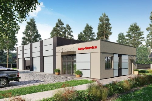 Projekt budynku LK-122 - wykończenie elewacji