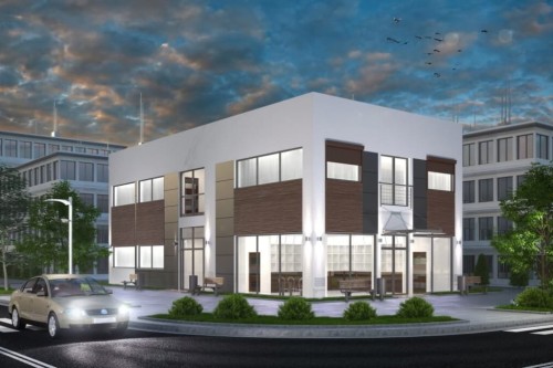 Projekt budynku LK-32 - wykończenie elewacji