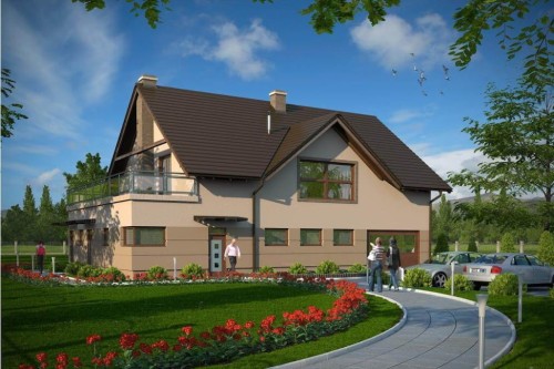 Projekt budynku LK-35 - wykończenie elewacji