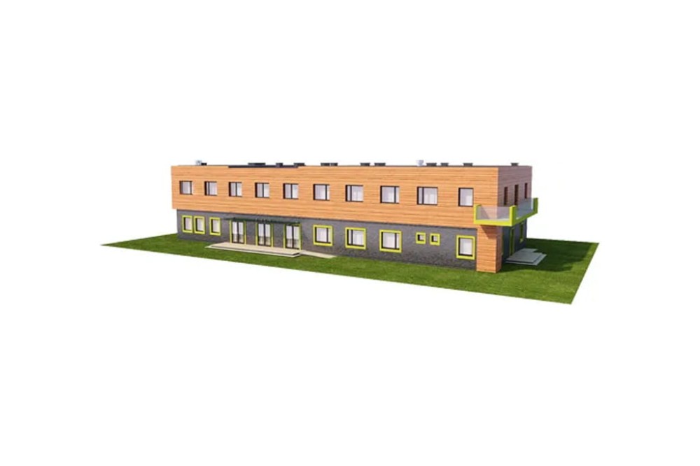 Projekt domu opieki dla osób starszych K-65, piętrowy, niepodpiwniczony, bez garażu - model