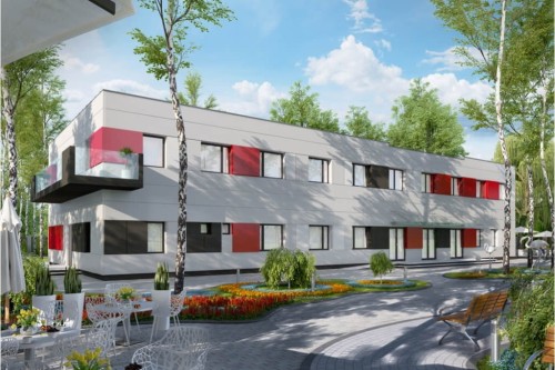 Projekt budynku LK-65 - wykończenie elewacji