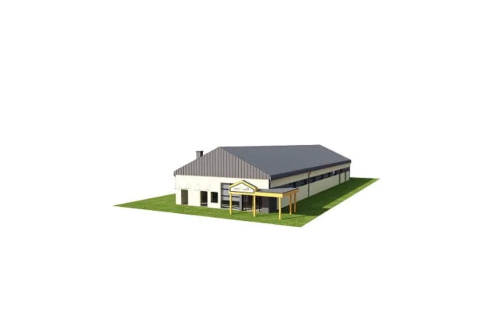 Projekt sklepu samoobsługowego LK-77, parterowy, niepodpiwniczony - model