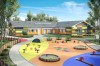Projekt przedszkola K-82, parterowy, niepodpiwniczony, bez garażu - kolorystyka wersja 3
