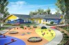 Projekt przedszkola LK-82, parterowy, niepodpiwniczony, bez garażu - kolorystyka wersja 2
