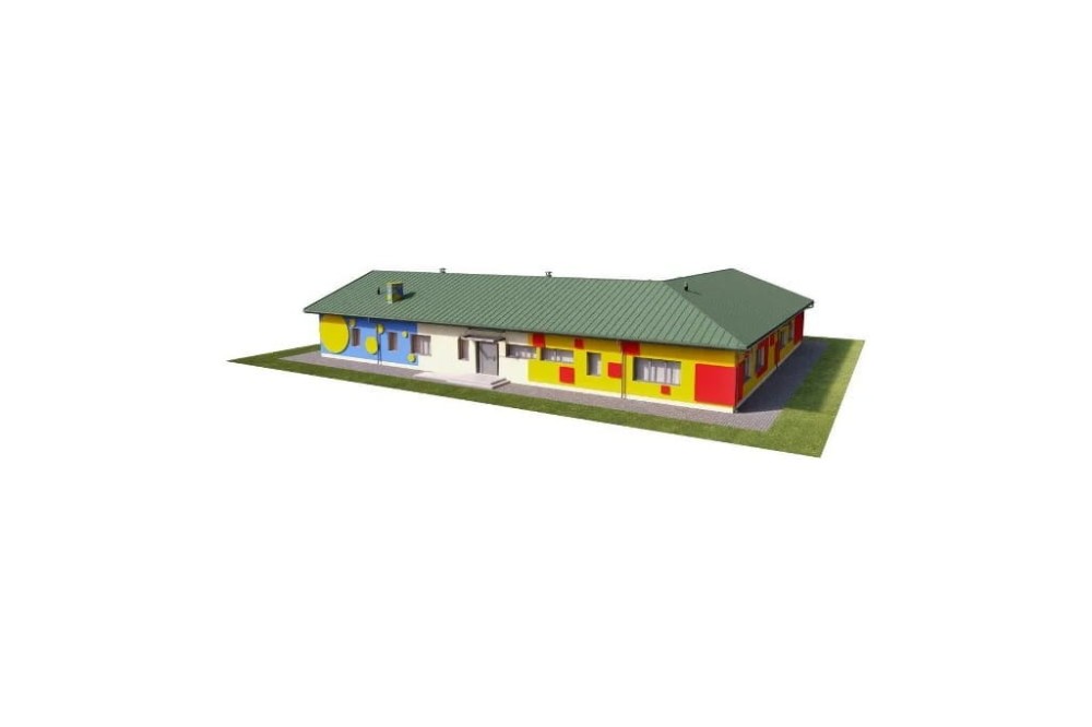 Projekt przedszkola LK-82, parterowy, niepodpiwniczony, bez garażu - model
