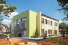 Projekt przedszkola LK-115, piętrowy, bez podpiwniczenia i garażu-kolorystyka wersja 4