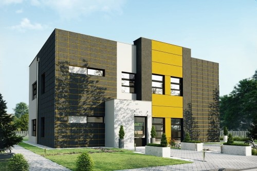 Projekt budynku LK-128 - wykończenie elewacji