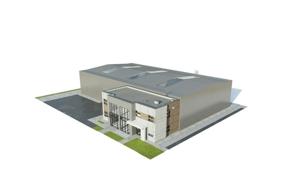 Projekt budynku biurowo-magazynowego  K-129, niepodpiwniczony, bez garażu - model