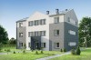 Projekt hostelu LK-135, posiada 3 kondygnacje - parter, I piętro, II piętro-kolorystyka wersja 4