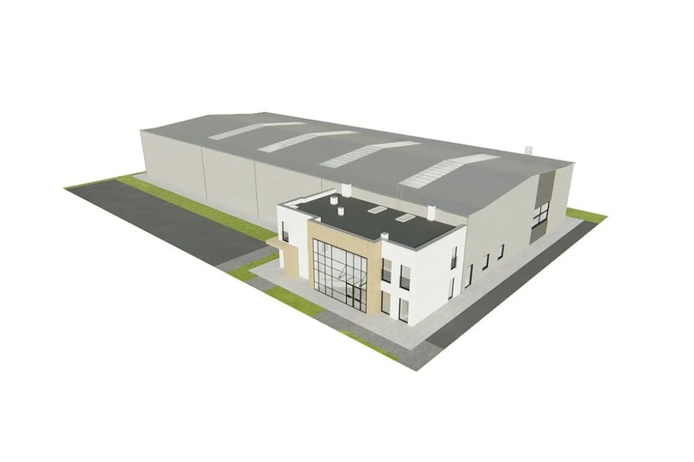 Projekt budynku produkcyjno-biurowego K-139, niepodpiwniczony i składa się z dwóch części: pierwsza część to dwukondygnacyjny - model