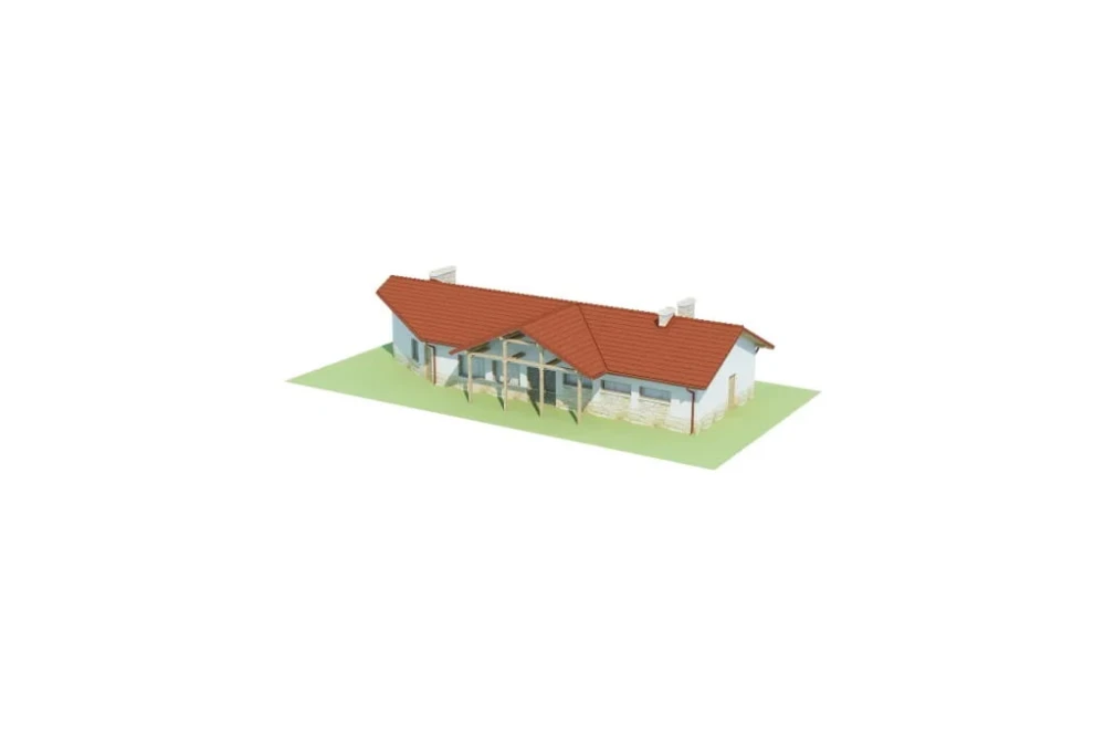 Projekt restauracji, baru K-15, parterowy, bez podpiwniczenia - model