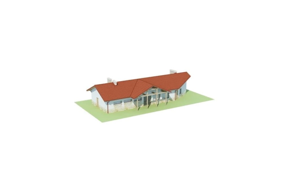Projekt restauracji, baru LK-15, parterowy, bez podpiwniczenia- model