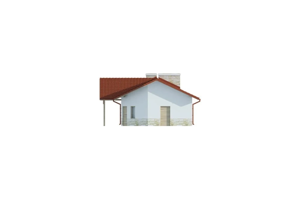 Projekt restauracji, baru LK-15, parterowy, bez podpiwniczenia - elewacja lewa