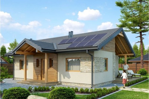 Projekt domu DM-6306 - wykończenie elewacji