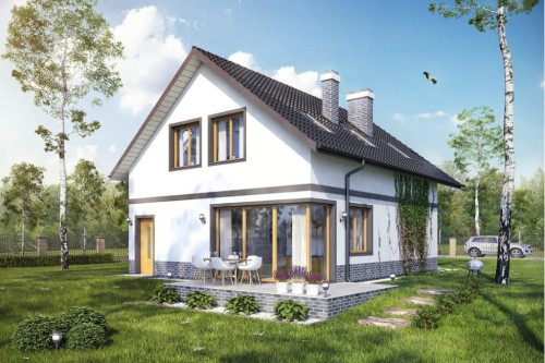 Projekt domu DM-6568 - wykończenie elewacji