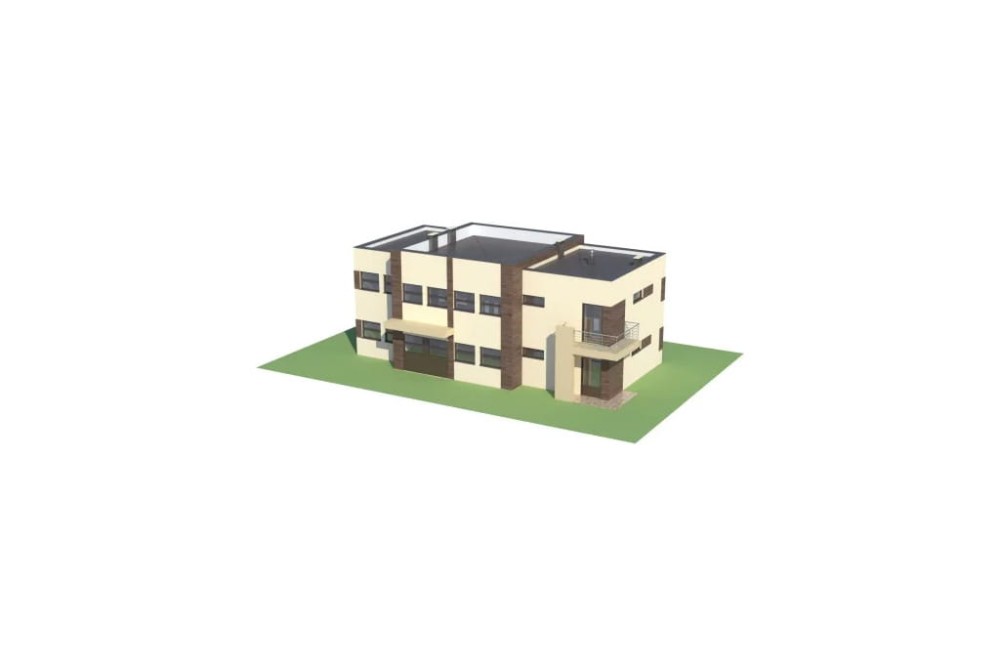 Projekt budynku produkcyjno-biurowego K-41, piętrowy, bez podpiwniczenia - model