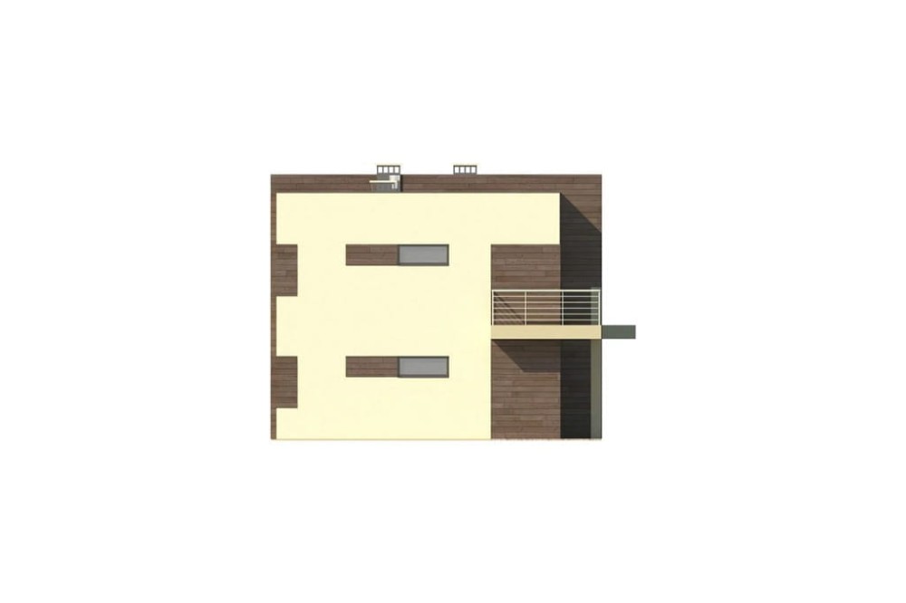 Projekt budynku LK-41 - elewacja boczna