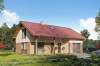 Projekt domu Magena 2 tech.L-6693 tech.,parterowy, z poddaszem użytkowym, jednorodzinny, tradycyjny, z garażem, bez podpiwniczenia-kolorystyka wersja 3