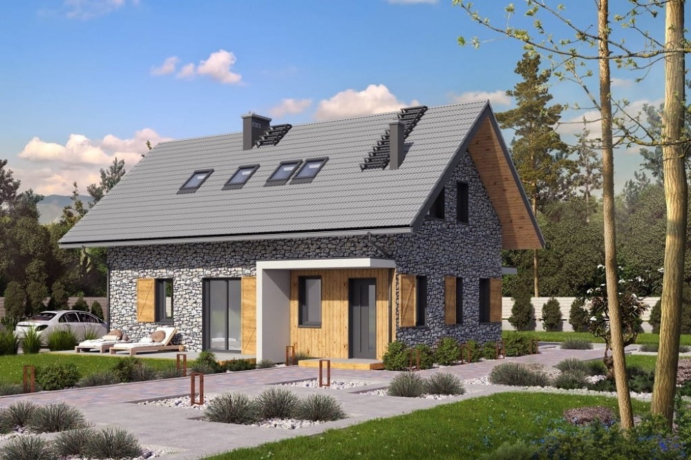 Projekt domu L-6749 - wykończenie elewacji