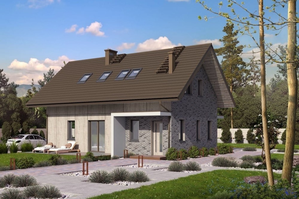 Projekt domu L-6749 - wykończenie elewacji