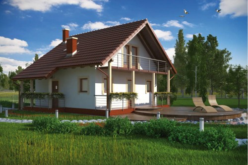 Projekt domu L-6223 - wykończenie elewacji