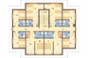 Projekt motelu LK-61 C, piętrowy z poddaszem użytkowym, niepodpiwniczony, bez garażu - rzut piętra