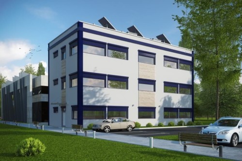 Projekt budynku LK-48 - wykończenie elewacji