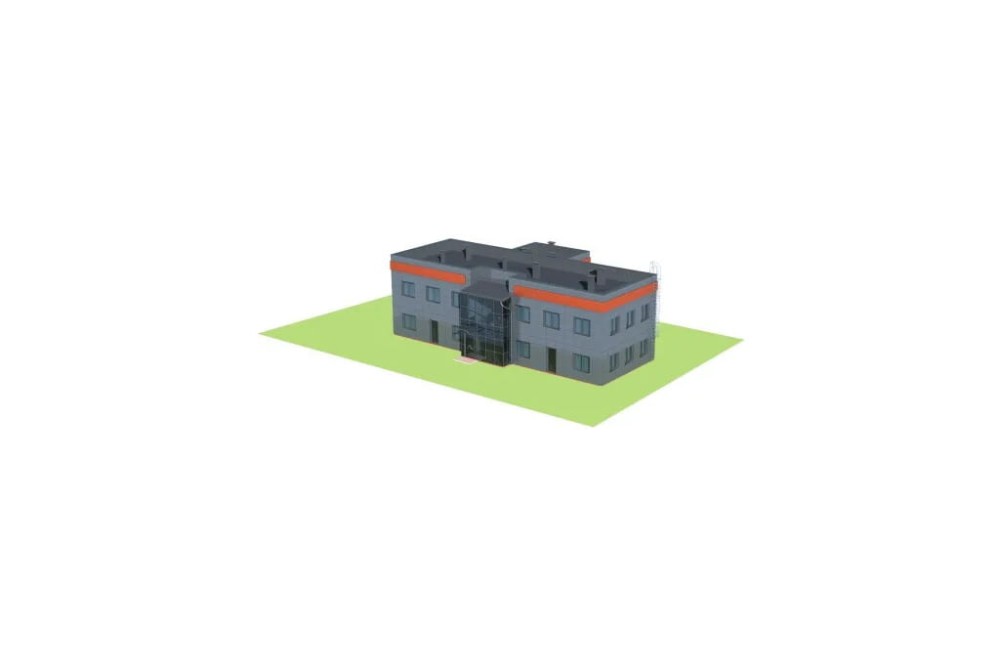 Projekt budynku biurowego K-23, piętrowy, niepodpiwniczony, bez garażu - model