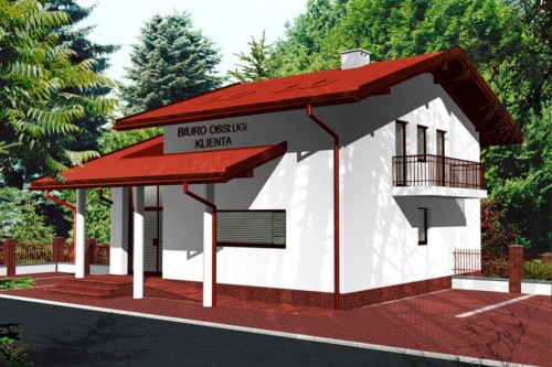 Projekt budynku LK-09 - wykończenie elewacji