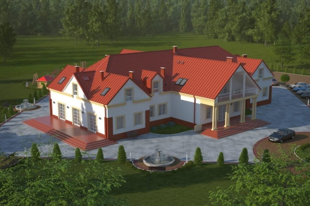 Projekt budynku LK-36 - wykończenie elewacji