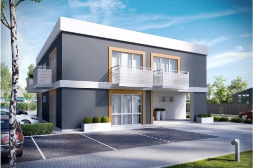 Projekt budynku LK-76 - wykończenie elewacji