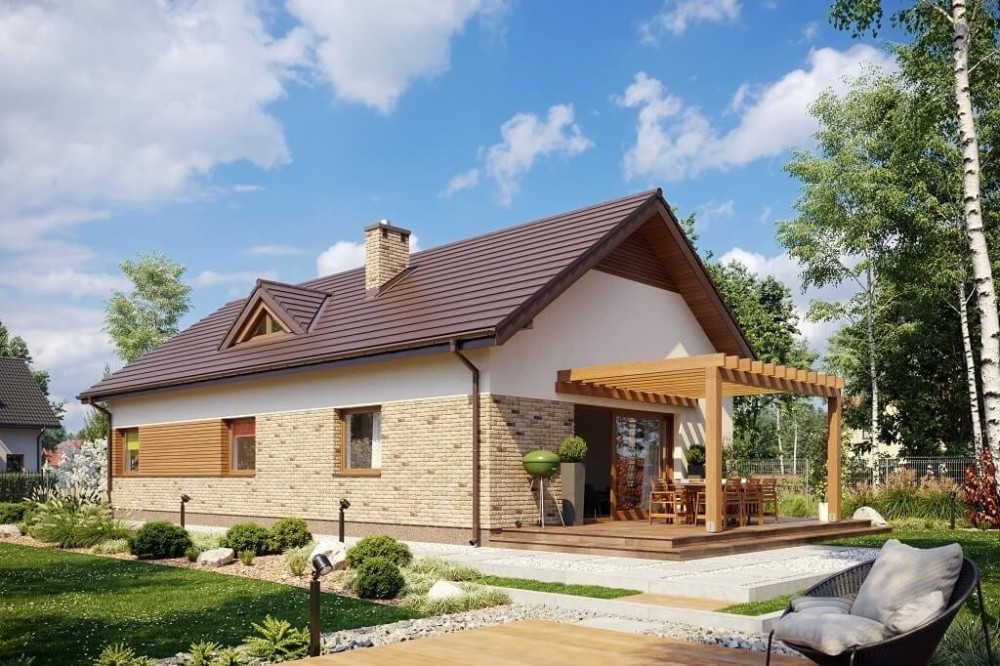 Projekt domu L-6662 - wykończenie elewacji