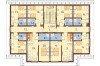 Projekt motelu LK-61 D, niepodpiwniczony, posiada 2 kondygnacje nadziemne - rzut poddasza