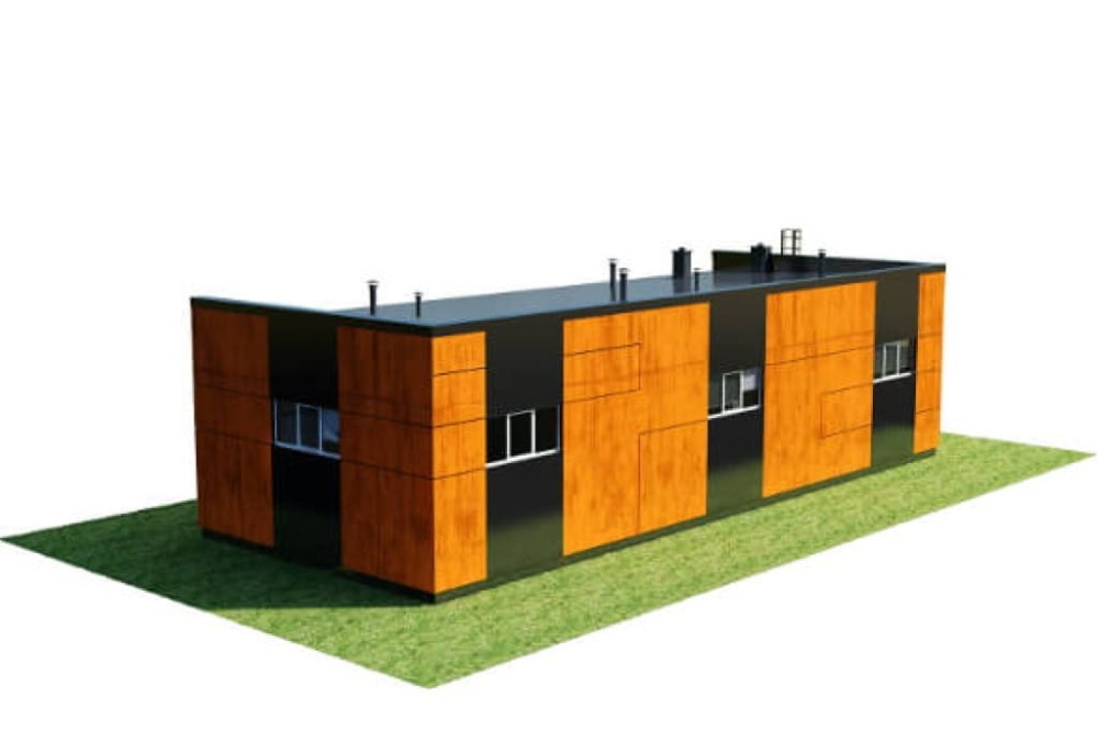 Projekt hali magazynowo-produkcyjnej LK-83, piętrowy, niepodpiwniczony - model