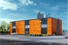 Projekt hali magazynowo-produkcyjnej LK-83, piętrowy, niepodpiwniczony - kolorystyka wersja 1