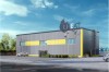 Projekt hali magazynowo-produkcyjnej LK-83, piętrowy, niepodpiwniczony - kolorystyka wersja 3