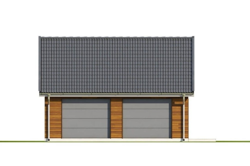 Projekt budynku LZG-100 - elewacja frontowa