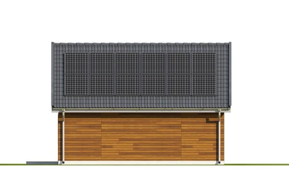 Projekt budynku LZG-100 - elewacja ogrodowa