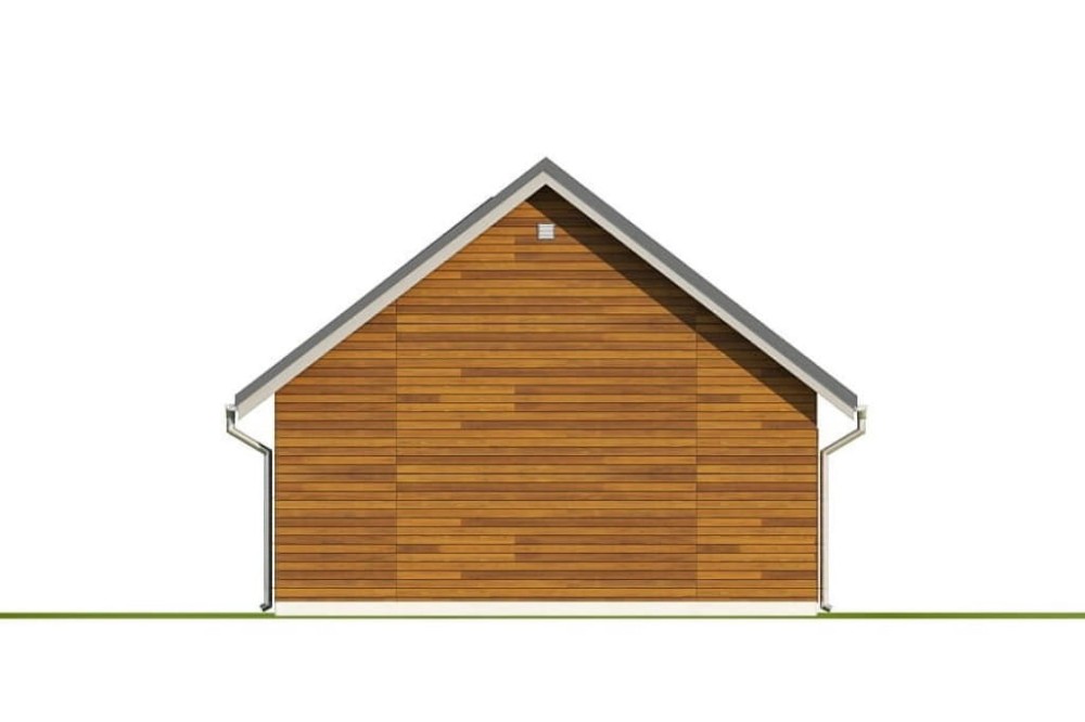 Projekt budynku LZG-100 - elewacja boczna