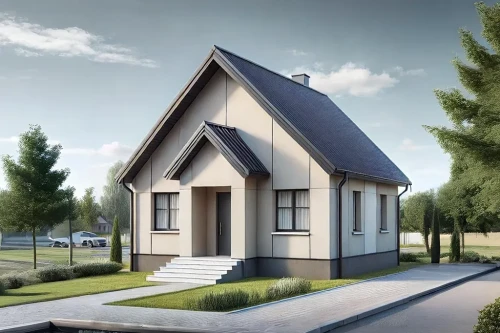 Koncepcja projektu domu DM-W012 - wykończenie elewacji