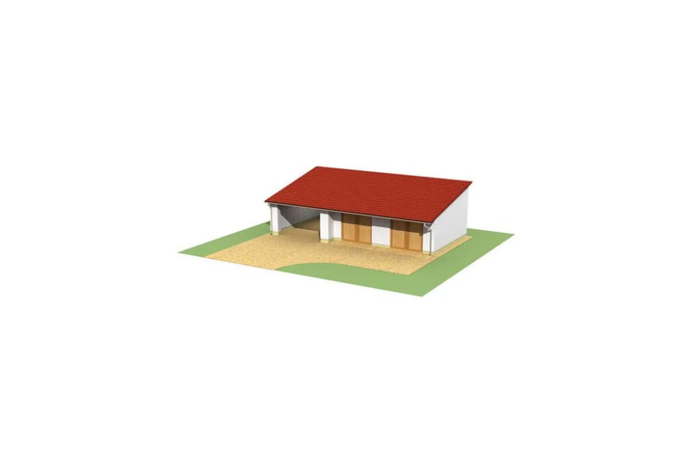 Projekt budynku gospodarczo - garażowego ZG-31, parterowy, bez podpiwniczenia - model