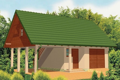 Projekt domu LZG-37  - wykończenie elewacji