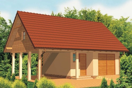 Projekt domu LZG-37  - wykończenie elewacji