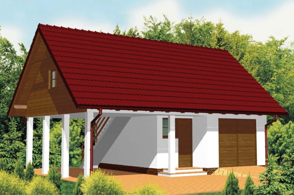 Projekt domu LZG-37  - wykończenie elewacji