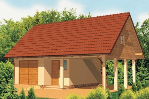 Projekt domu LZG-37  - wykończenie elewacji