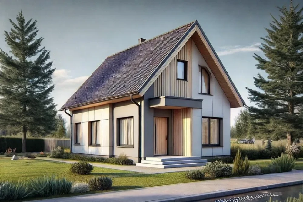 Koncepcja projektu domu DM-W043 - wykończenie elewacji