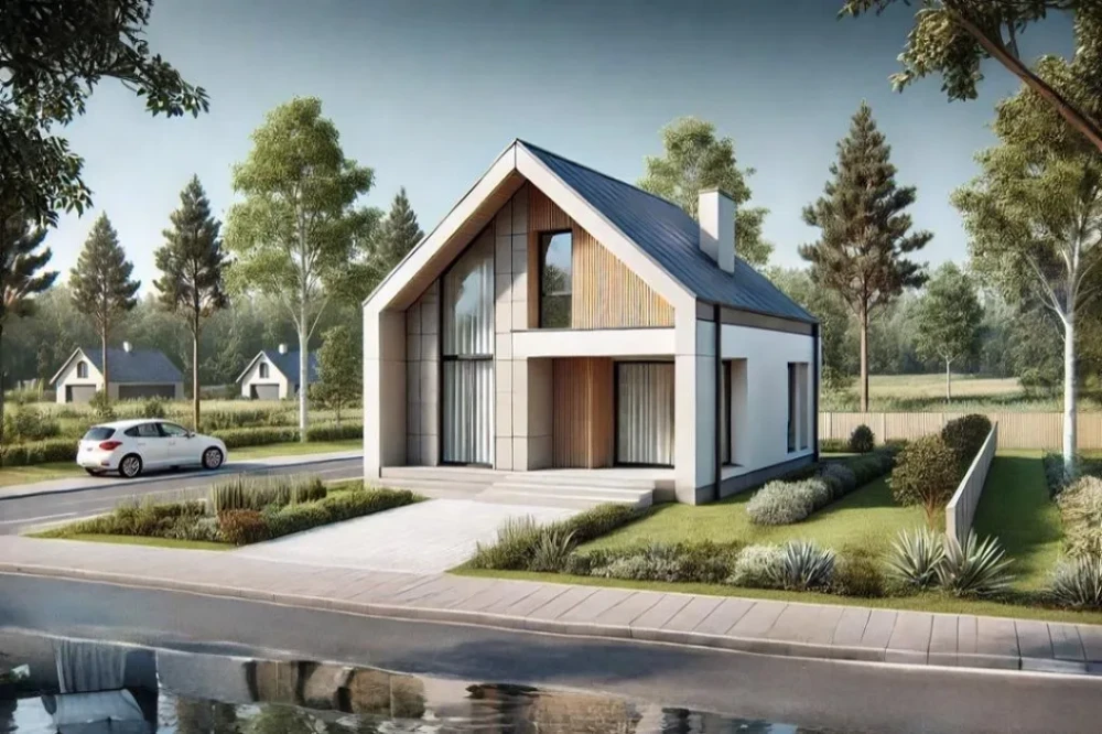 Koncepcja projektu domu DM-W047 - wykończenie elewacji