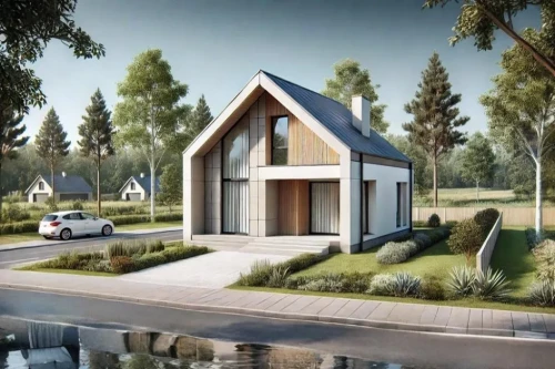 Koncepcja projektu domu DM-W047 - wykończenie elewacji