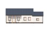 Projekt domu Słowicze N DM-5538 N, parterowy z poddaszem mieszkalnym, bez podpiwniczenia  - elewacja ogrodowa